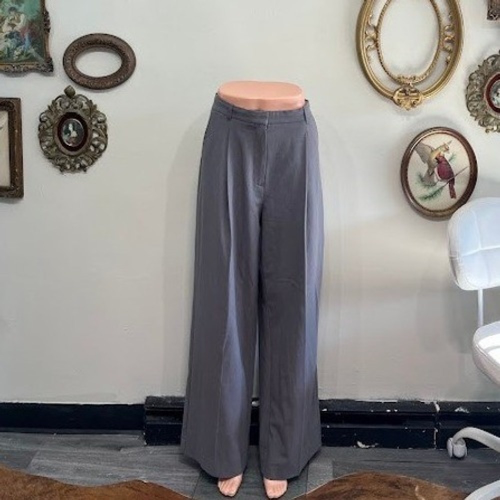 Abercrombie & Fitch Wide Leg Pants in Slate Gray